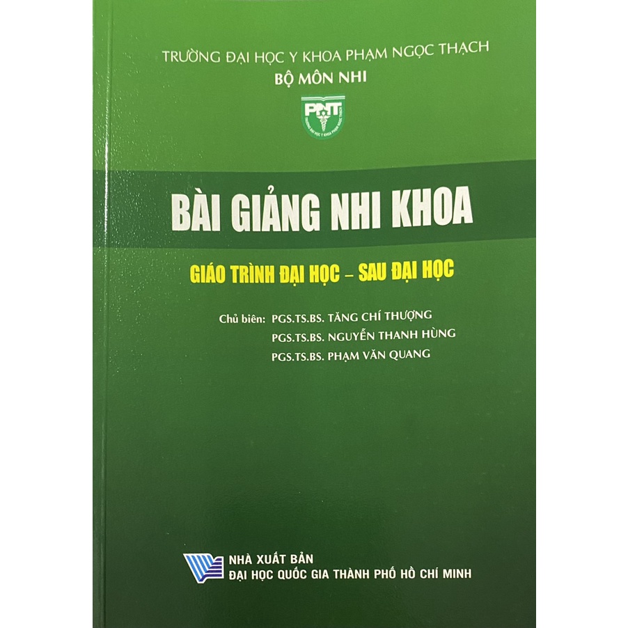 BÀI GIẢNG NHI KHOA TẬP HAI PHIÊN BẢN PDF ĐẦY ĐỦ